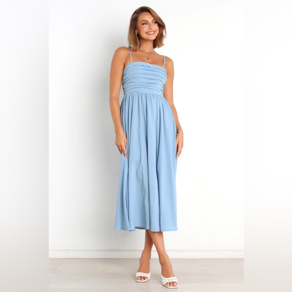 Petal and Pup Sienna Dress Dusty Blue